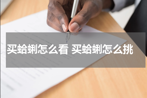 买蛤蜊怎么看 买蛤蜊怎么挑