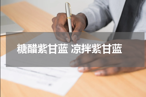 糖醋紫甘蓝 凉拌紫甘蓝